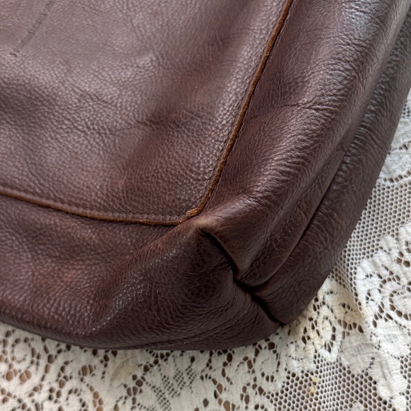 Portland leather goods, crossbody full tote, cold brew. - Picture 3 of 15
